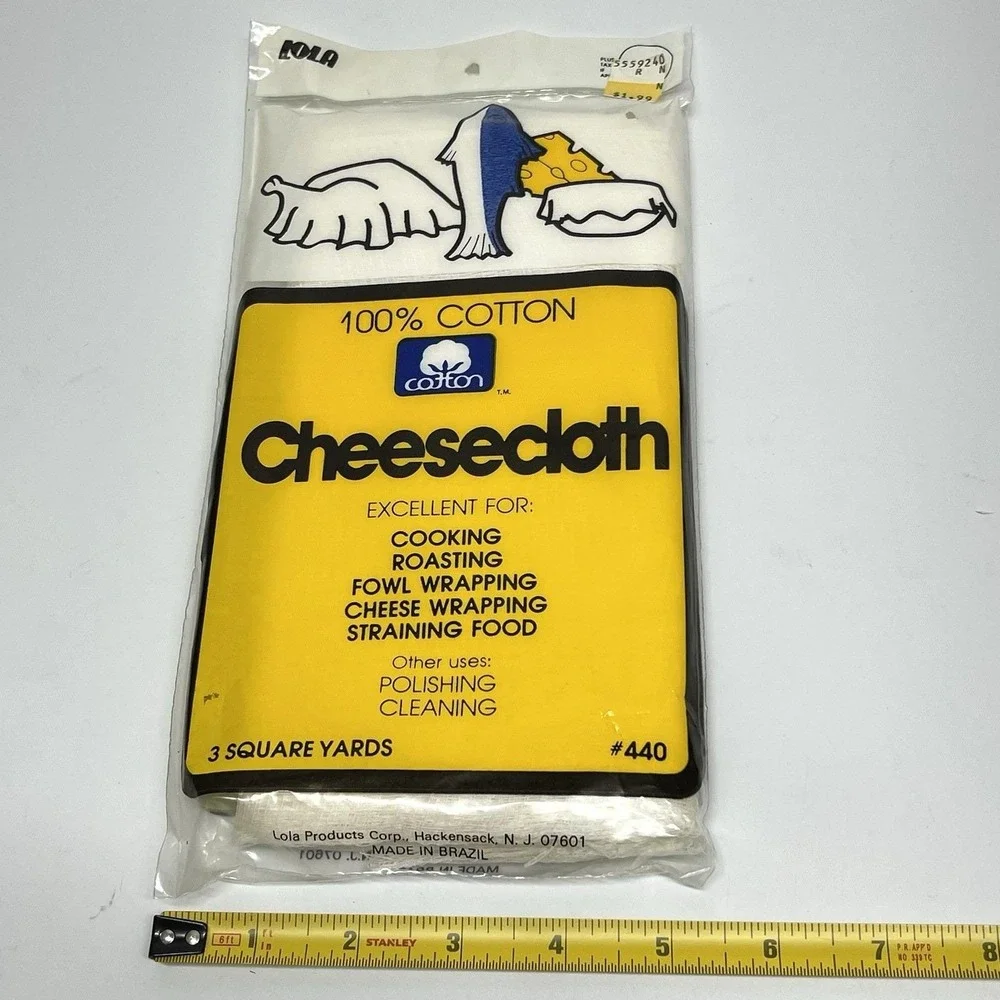 Vintage Lola Cheesecloth 3 Square Yards 100% Cotton Made In Brazil New Old Stock